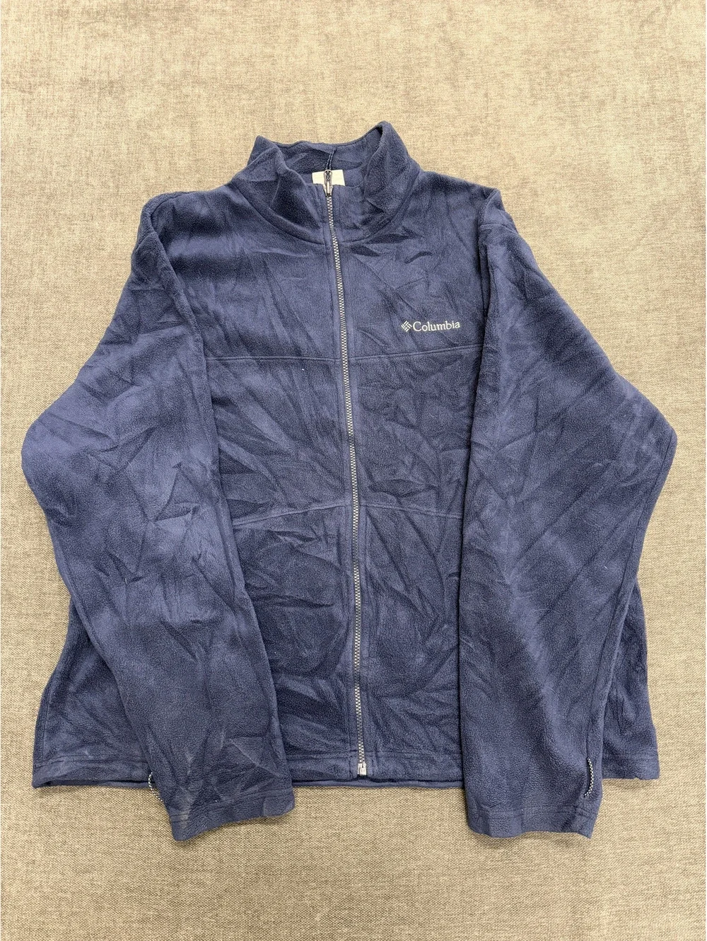 Columbia Sportswear Navy Blue Full-Zip Fleece Jacket XXL